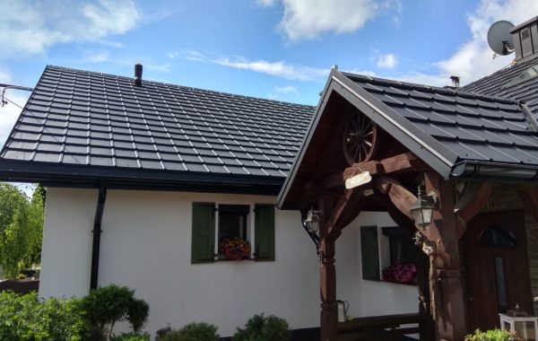 BLACHODACHÓWKA PŁASKA SZKOCKA DE LUX KOLOR CZARNY MAT